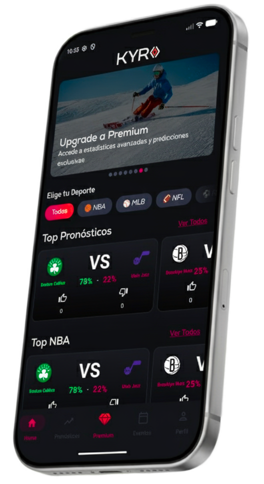 App Kyro en dispositivo móvil derecho